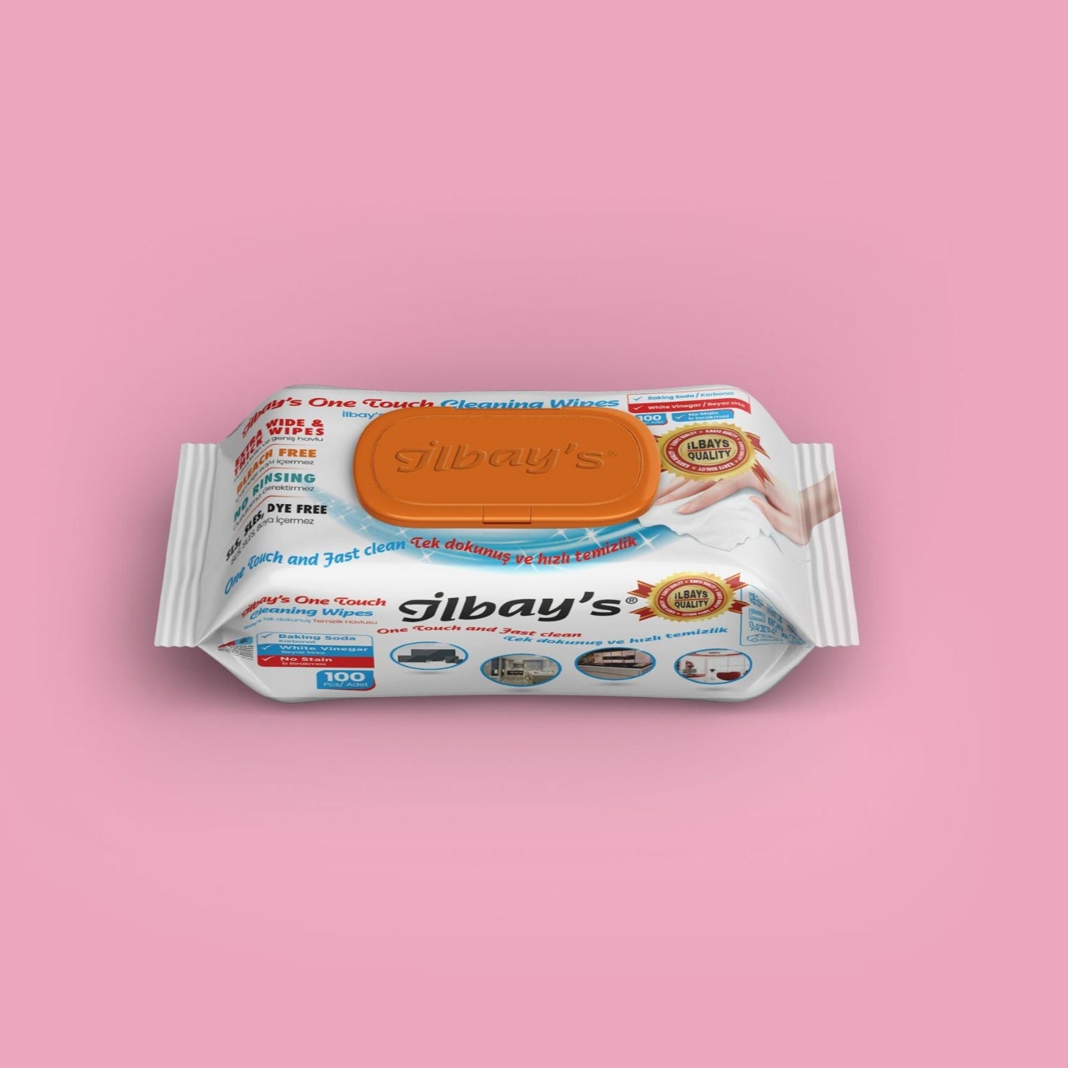 Ilbays® Tek Dokunuşlu Ultra Temizlik Mendilleri – 100'lü Paket