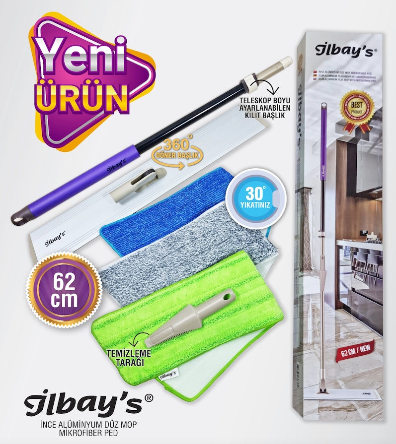 ILBAY'S® Pug Seti | XL Zemin Paspası 62cm – Üstün Temizlik Performansı