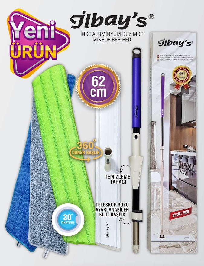 ILBAY'S® Pug Seti | XL Zemin Paspası 62cm – Üstün Temizlik Performansı